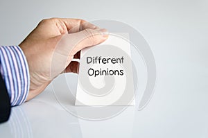 Different opinions text concept