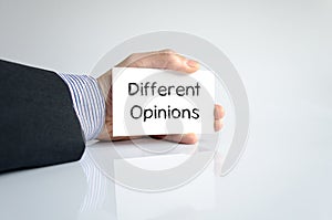 Different opinions text concept