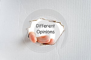 Different opinions text concept