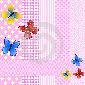 Different pattern and butterflies