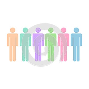Different people, Social community vector flat illustration, nationality people isolated