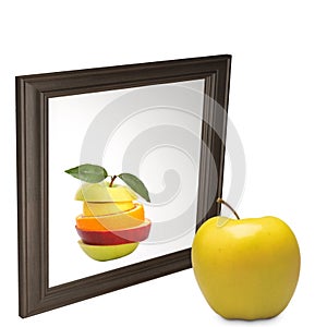 Green apple mirror