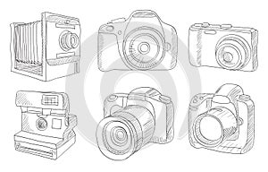 Different photo cameras set