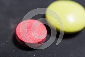 Different pills on the table