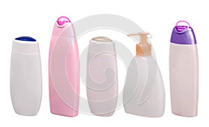 Different plactic bottles for cosmetics