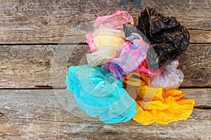 Different plastic bags