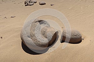 Different rock formations in the beautiful desert of Fayoum