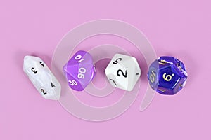 Different roleplaying RPG dice