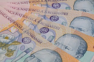 Different Romanian Lei Banknotes