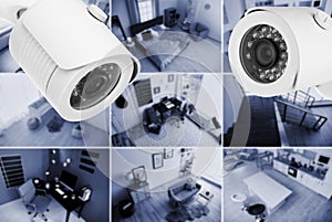 Different rooms under CCTV cameras surveillance
