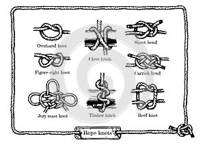 Different rope knots