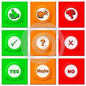 Different satisfaction levels icon set