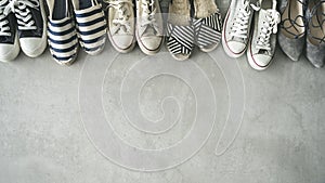 Different shoes on the background