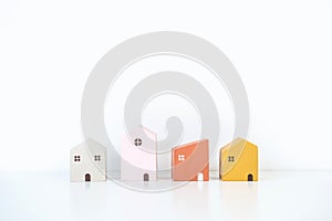 Different simulated housing and Real estate selection concept