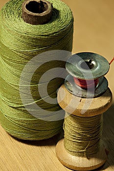 Different sizes coil of thread