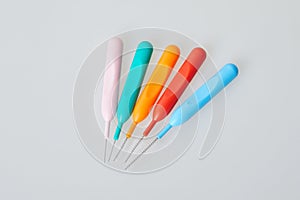 Different sizes of interdental / interproximal tooth brushes