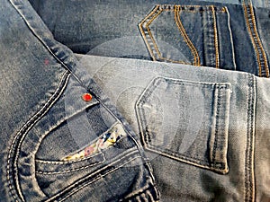 Different sizes of jeans