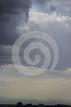 Different sizes and shapes formed by a short raincloud