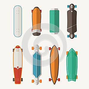 Different Skateboards Set