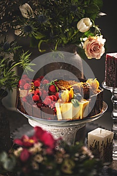 Different slices of various cakes