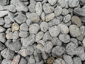 Different smooth, natural rocks with different shapes and textures