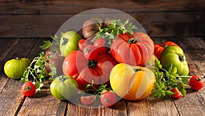 Different sort of tomatoes photo
