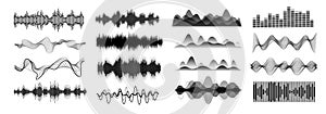 Different sound waves black