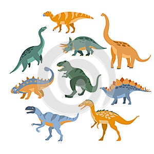 Different Species Of Dinosaurs Set