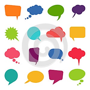 different speech bubbles collection