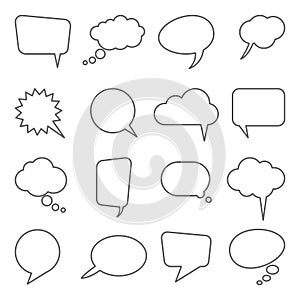 different speech bubbles collection