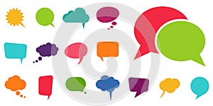 different speech bubbles collection