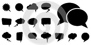 different speech bubbles collection