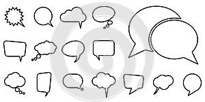 different speech bubbles collection