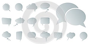 different speech bubbles collection