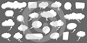 different speech bubbles collection