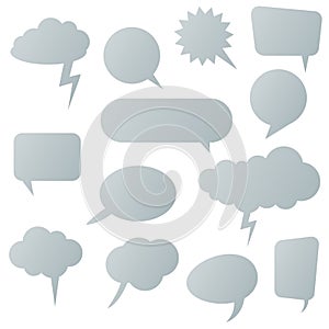 different speech bubbles collection