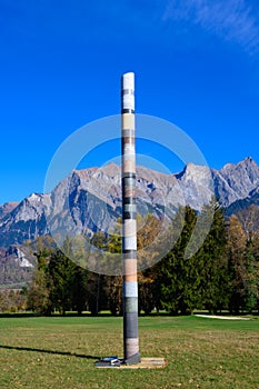 Stone Sculpture Axis Mundis from Sculptore Anna Kubach-Wilmsen, Bad Ragaz, Switzerland