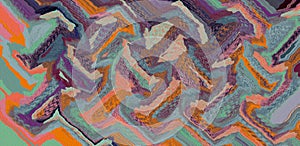 Different textured lines interlaced rough texture with marbled texture painting
