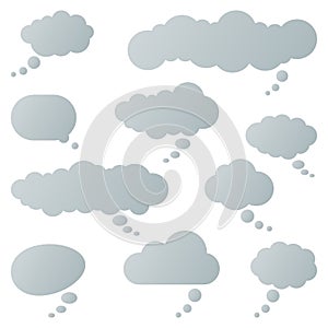 different thought bubbles collection