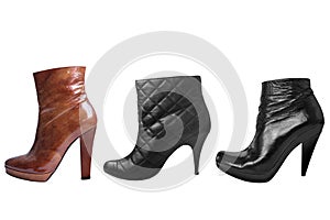 Different of three woman boot
