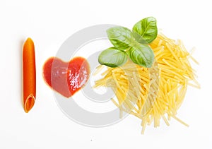 Different tipe of pasta