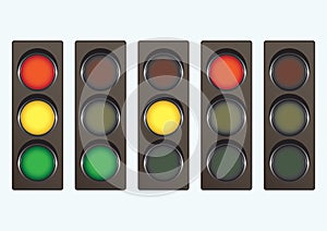 Different traffic light signals photo