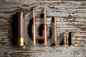 Different type caliber bullets