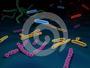 Different types of bacteria