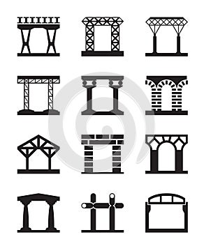 Different types of building structures photo