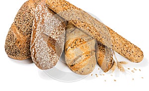 Different types of cereal bread