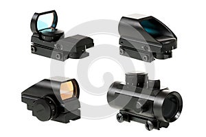 Different types of collimator sights photo