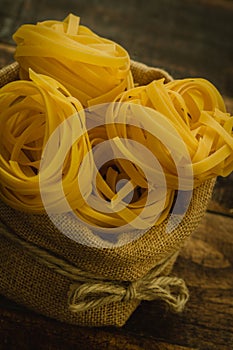 Different types of colored pasta