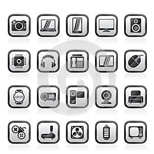 different types of electronics icons