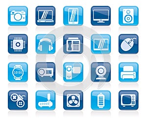 different types of electronics icons